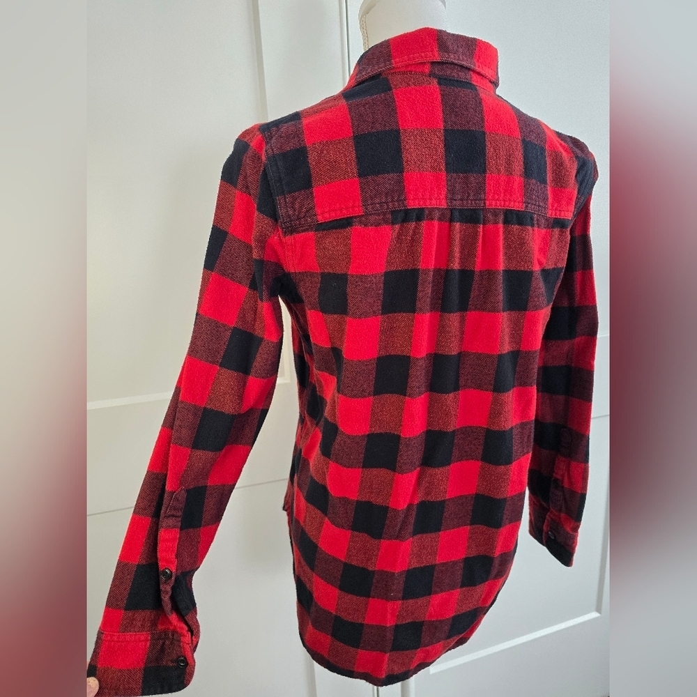 Madewell Red and Black Plaid Button-Up Shirt - Picture 5 of 6